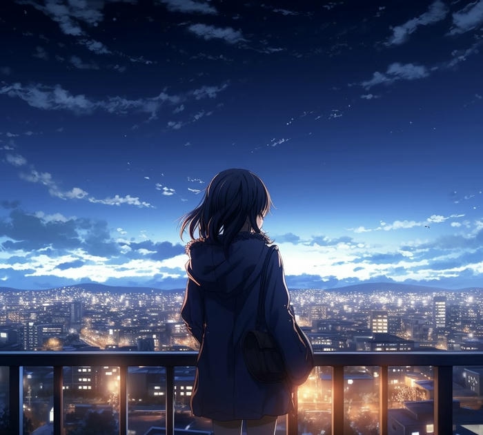 ảnh anime chill đêm tĩnh lặng