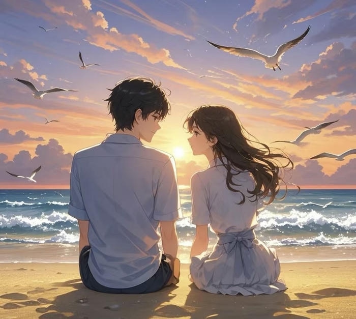 ảnh anime chill gió thổi nhẹ