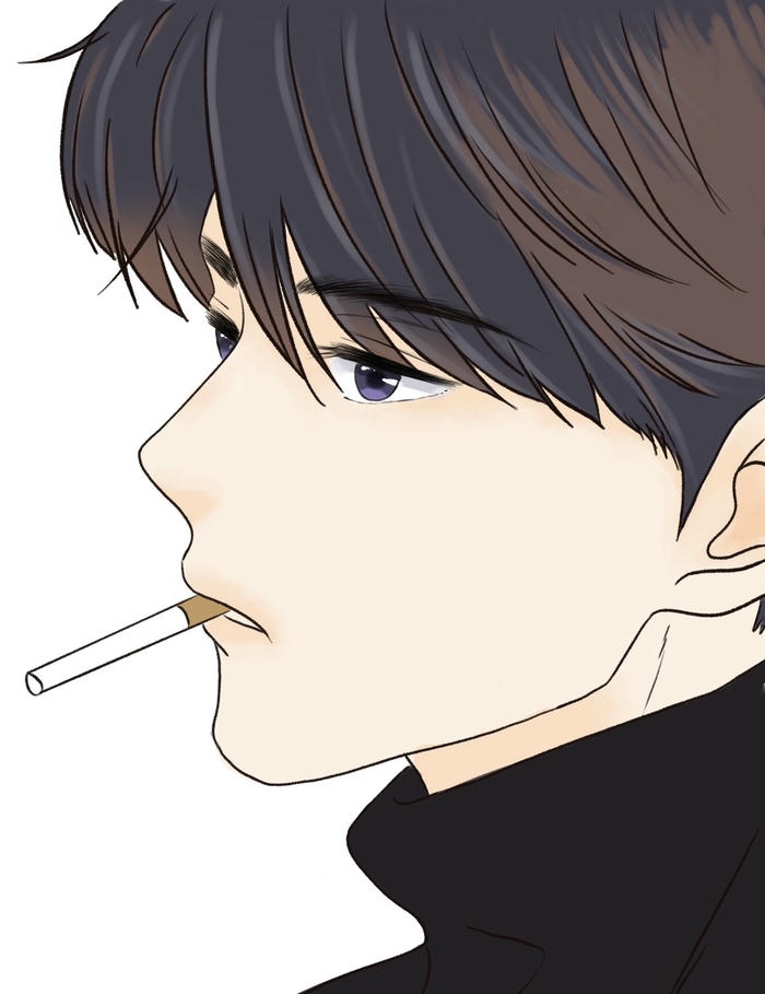 ảnh anime hút thuốc khung cảnh buồn