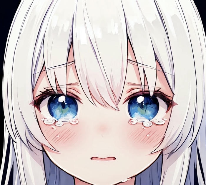 ảnh anime khóc ánh mắt sâu