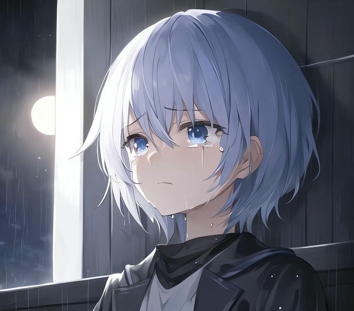 ảnh anime khóc lòng đầy tâm trạng