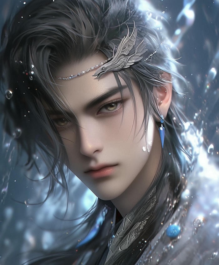 ảnh anime nam cổ trang đứng thẳng lặng