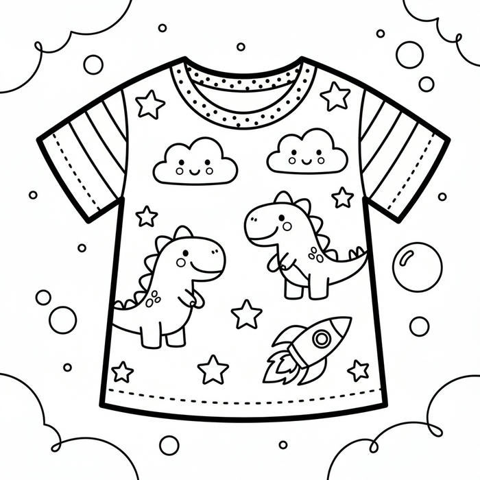 ảnh áo đơn giản tranh tô màu