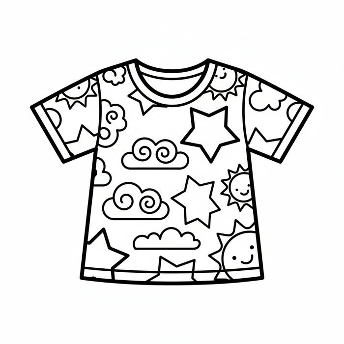 ảnh áo thiếu nhi tranh tô màu