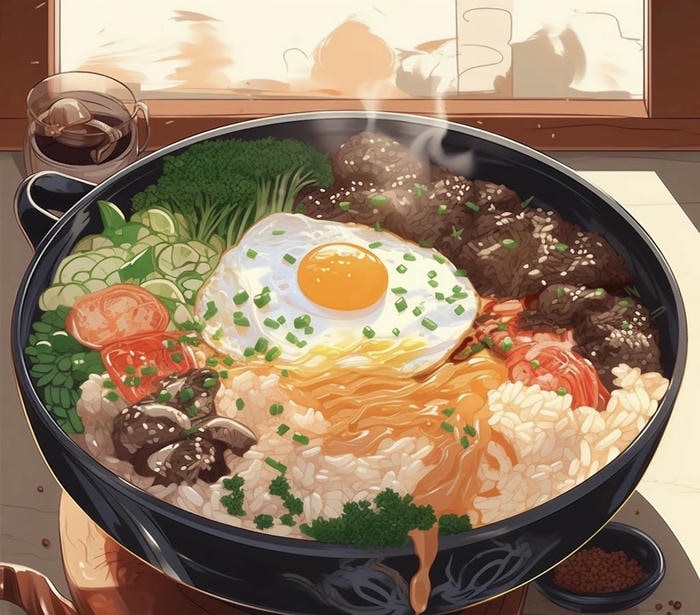 ảnh đồ ăn anime hành lá xanh tươi