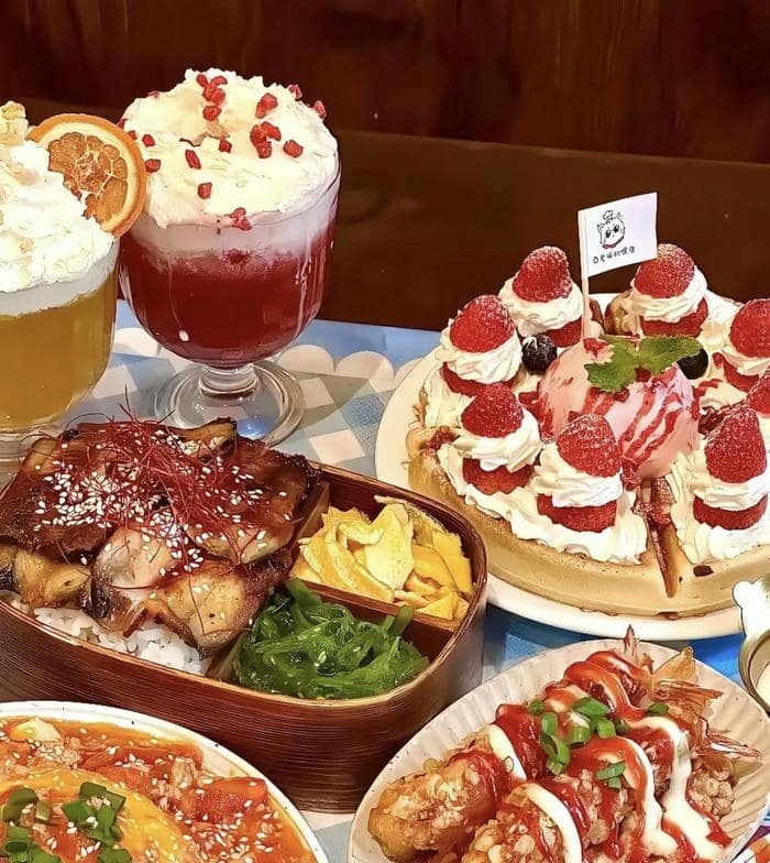 ảnh đồ ăn anime lớp kem mềm mịn