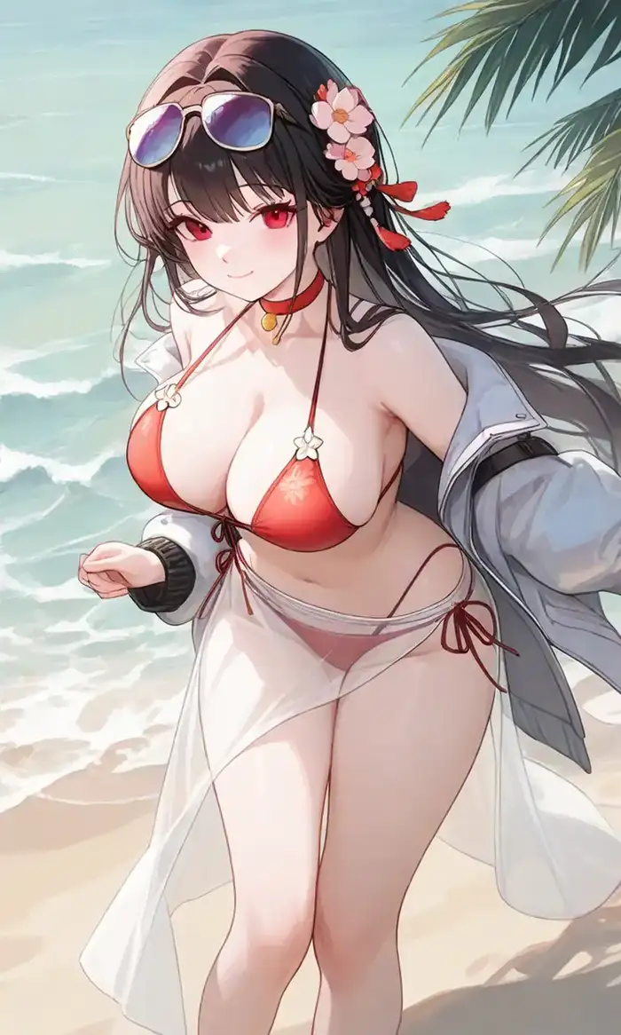 ảnh gái anime mặc bikini tạo hình nhân vật độc đáo