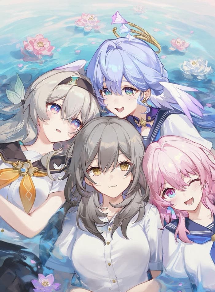 ảnh gia đình anime ánh mắt trìu mến