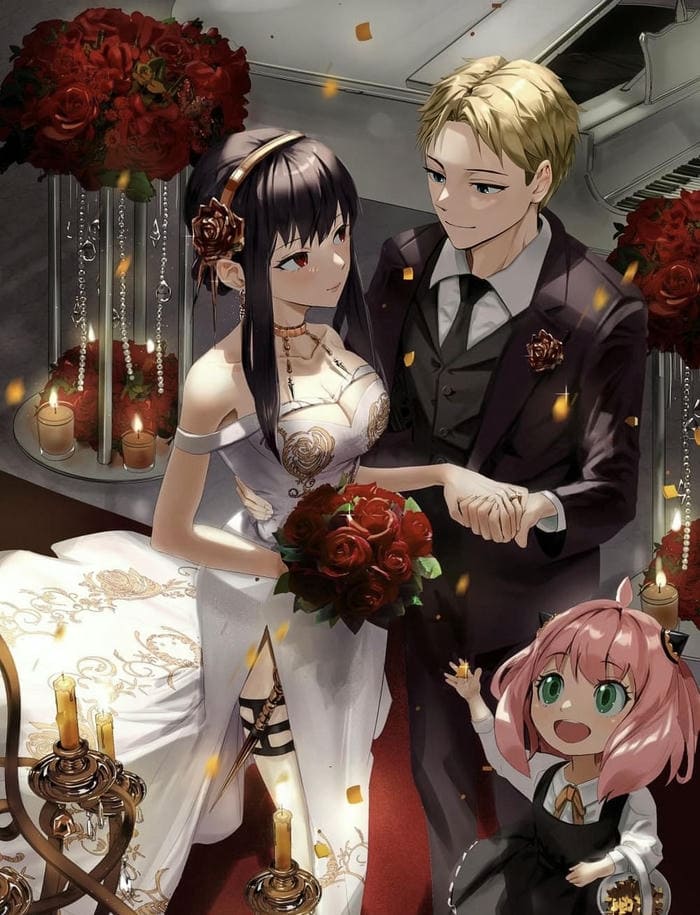 ảnh gia đình anime khoảnh khắc yên bình