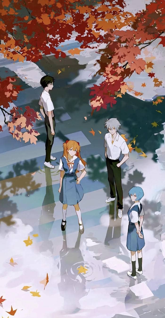 ảnh nền anime bóng đổ dài nền đất