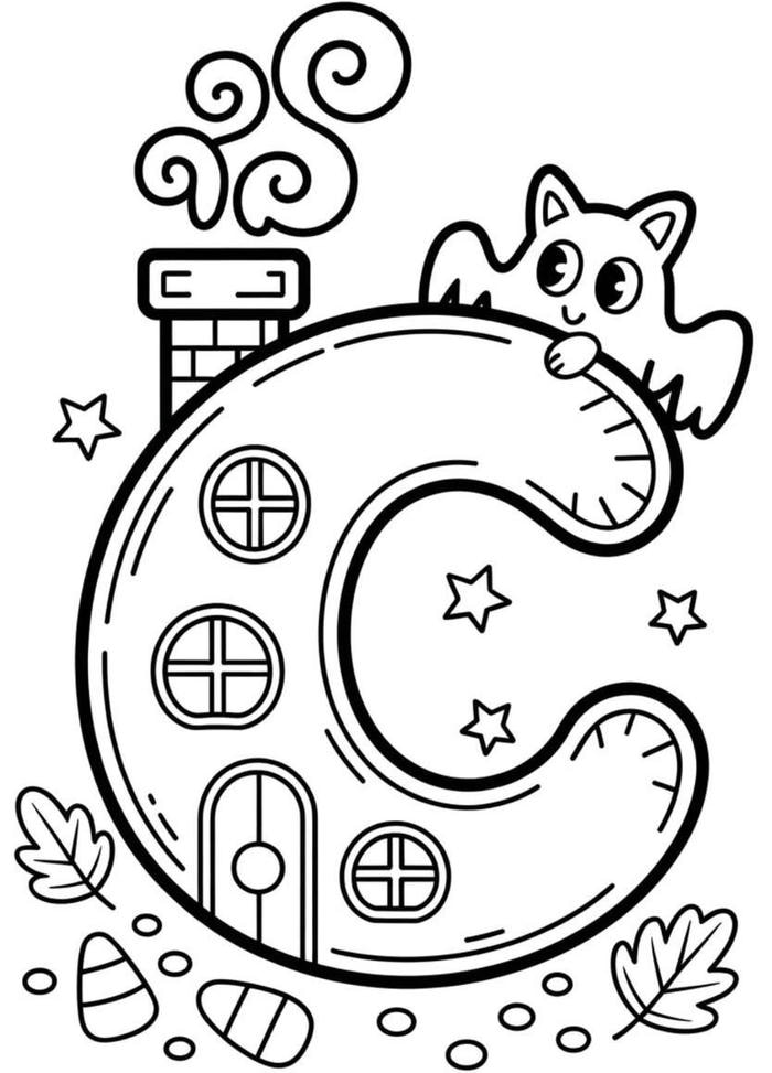 ảnh tô màu chữ c tô màu cho trẻ mầm non