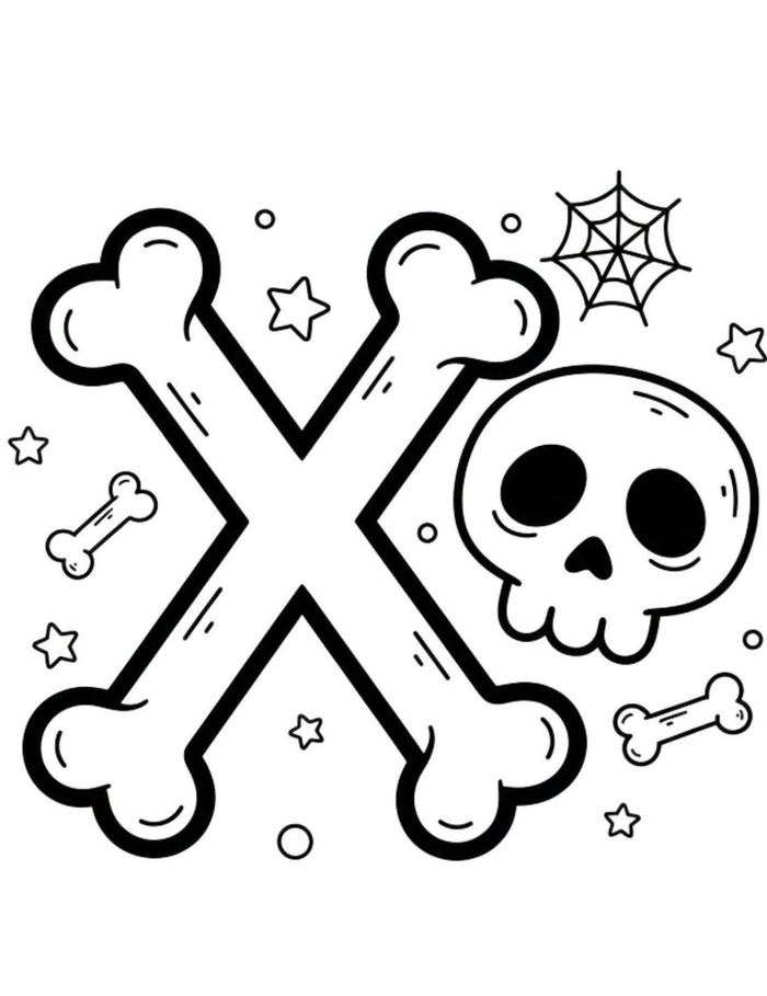 ảnh tô màu chữ x giao nhau giữa