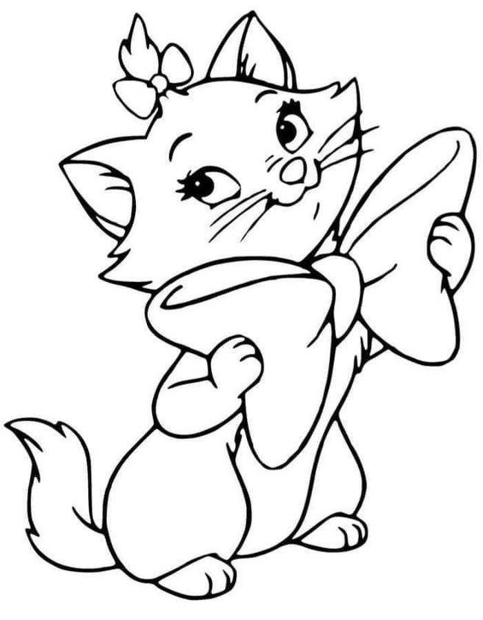 ảnh tô màu mèo phong cách quý tộc