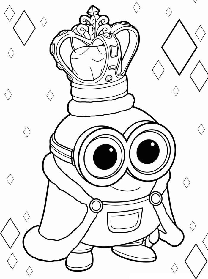 ảnh tô màu minion đội vương miệng