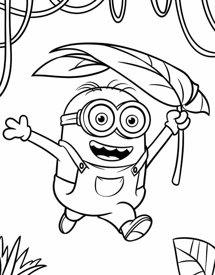 ảnh tô màu minion vui nhộn