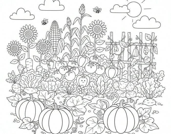 ảnh tô màu rau củ quả