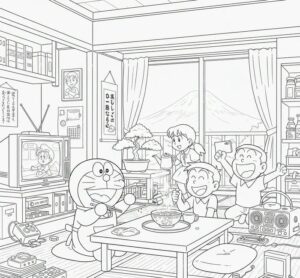 ảnh tranh doremon hoạt hình ngày thường