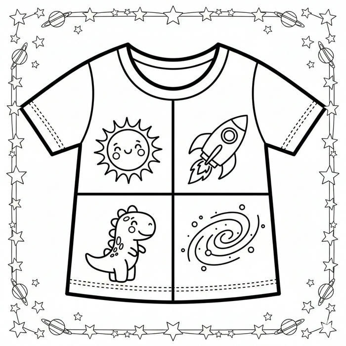 ảnh tranh tô màu áo cho bé