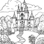 ảnh tranh tô màu nhà cao tầng chắc chắn