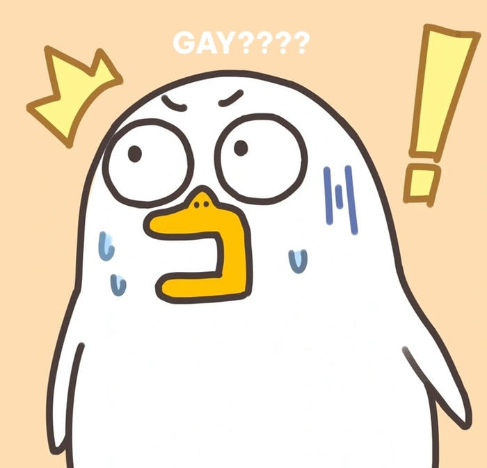 chim gay meme hoảng loạn sốc