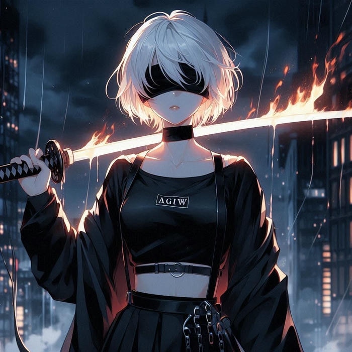 hình ảnh anime che mặt dáng đứng