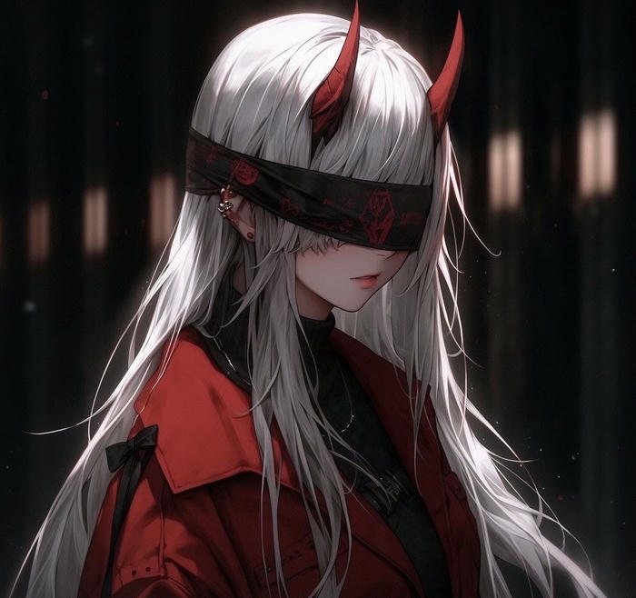 hình ảnh anime che mặt đứng lặng