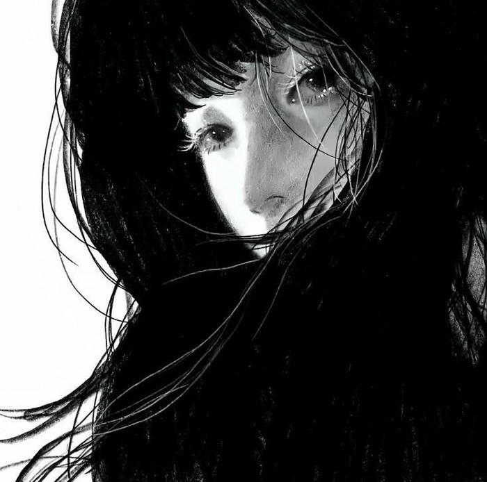 hình ảnh anime che mặt nửa khuôn