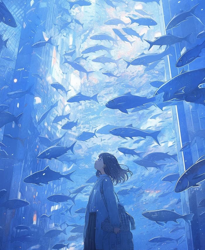 hình ảnh anime chill thiên nhiên gần