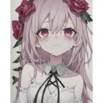 hình ảnh anime khóc đôi mắt đỏ