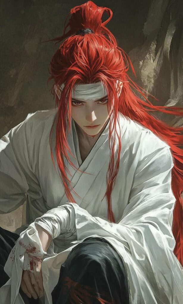 hình ảnh anime nam cổ trang nền cổ