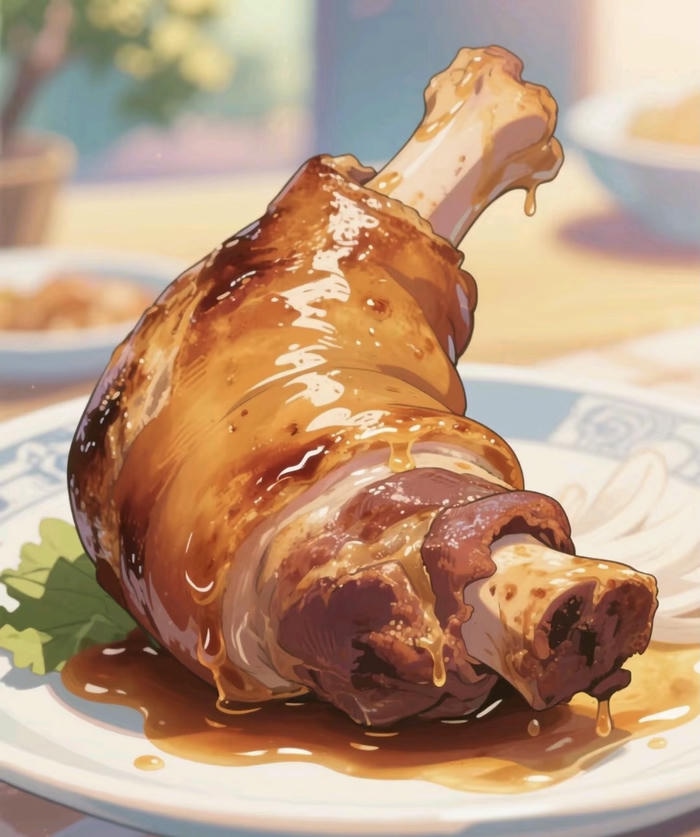 hình ảnh đồ ăn anime thịt nướng