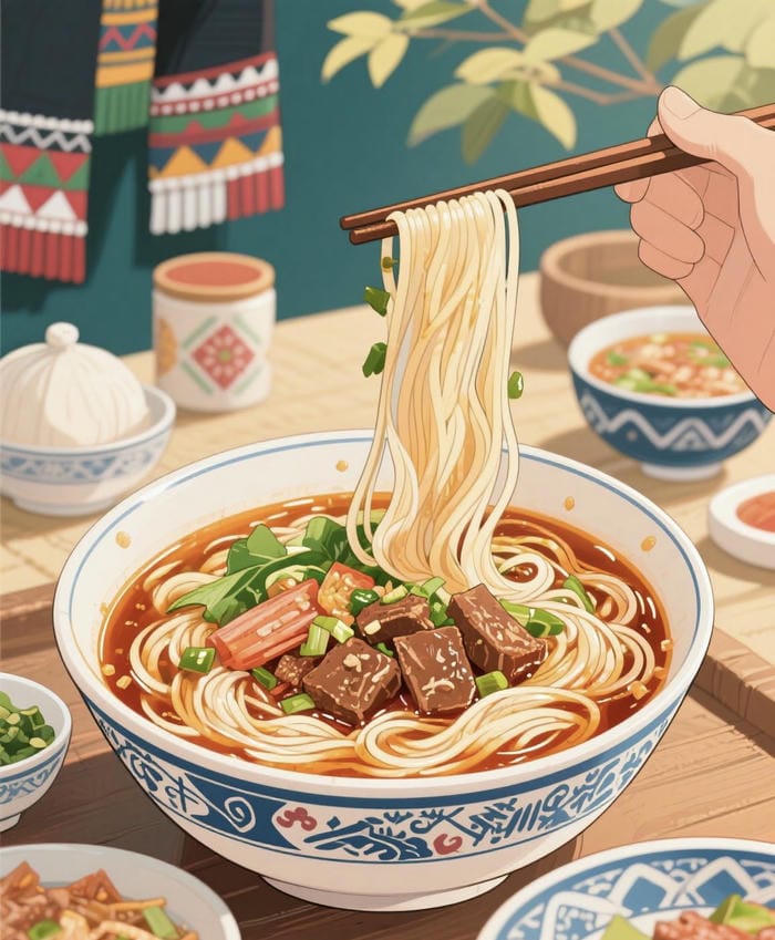 hình ảnh đồ ăn anime tô mì nước trong