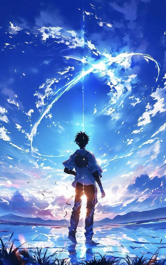 hình ảnh nền anime ánh sáng dịu nhẹ