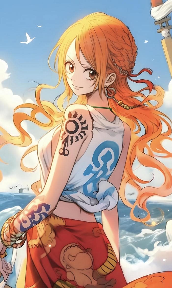 hình ảnh nền anime đèn đường vàng ấm