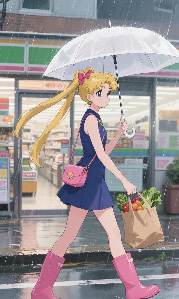 hình ảnh nền anime đứng nhìn thành phố