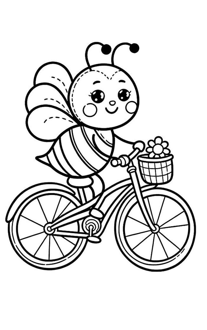 hình ảnh sáng tạo con ong cho bé tô