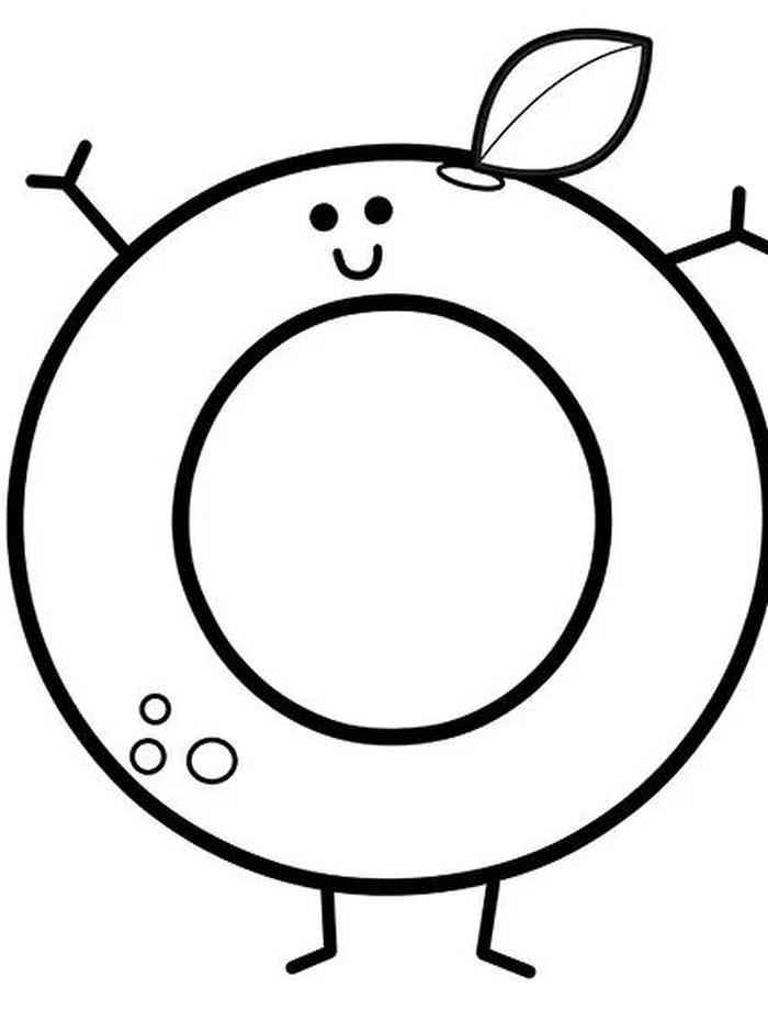 hình ảnh tô màu chữ o tròn đều đẹp