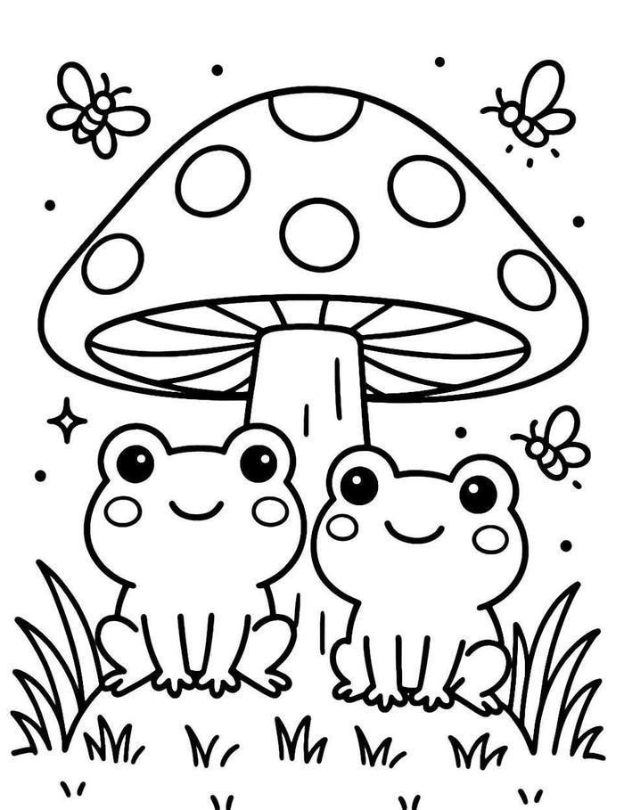 hình ảnh tô màu ếch mắt lồi