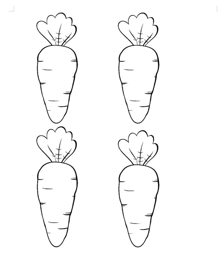 hình ảnh tranh tô màu cà rốt