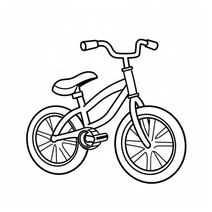 hình ảnh tranh tô màu xe đạp dễ vẽ