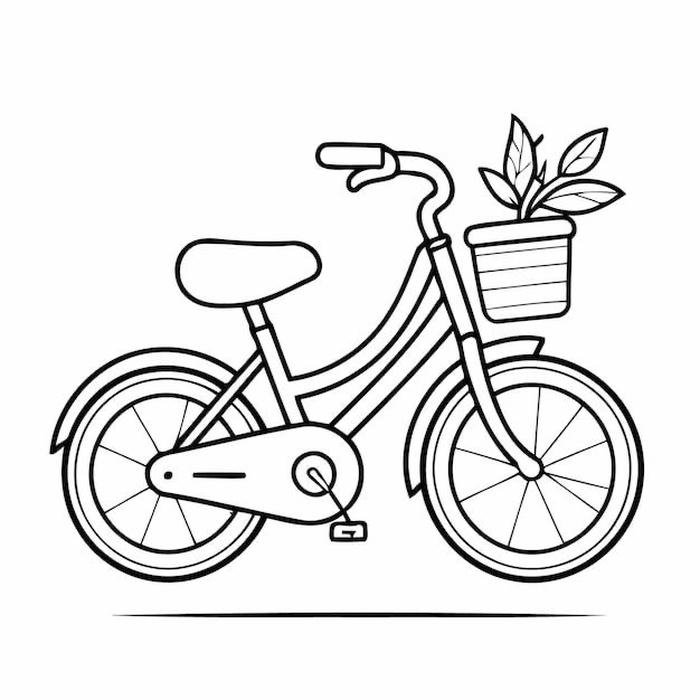 hình ảnh tranh tô màu xe đạp đẹp nhất