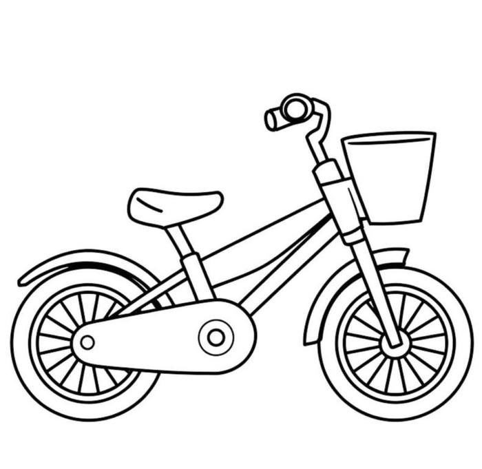 hình ảnh tranh tô màu xe đạp sáng tạo