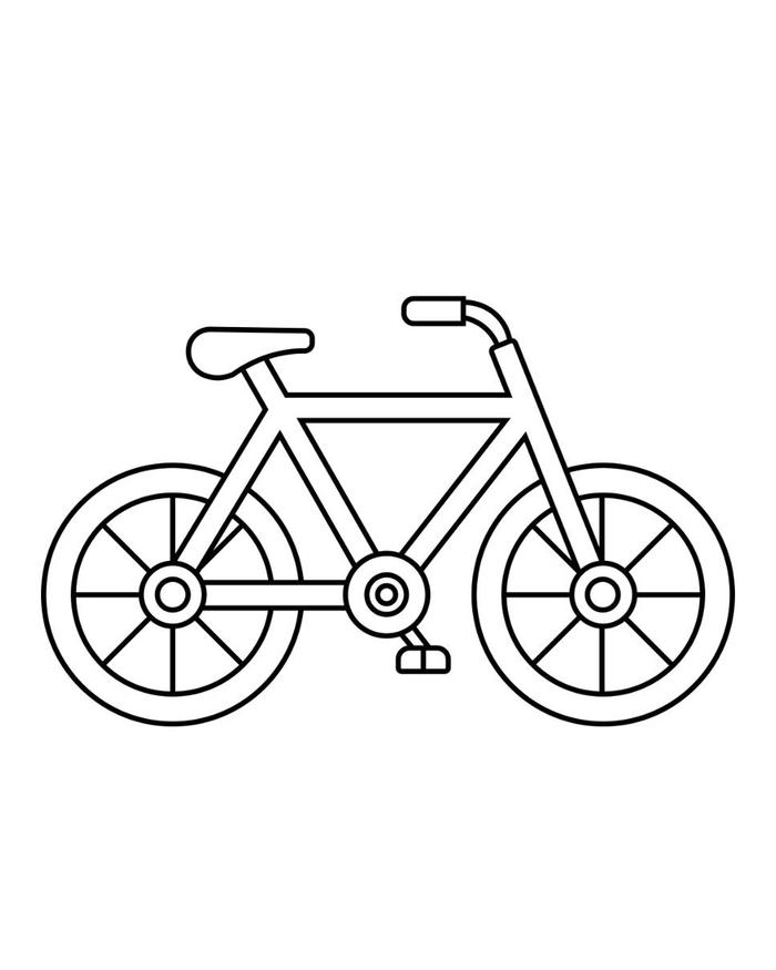 hình ảnh tranh tô màu xe đạp