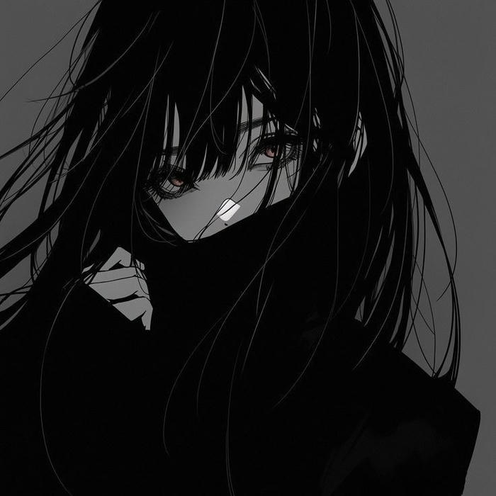 hình anime che mặt trong tối