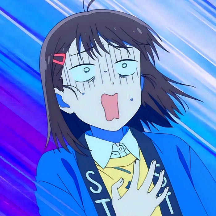 hình anime hài giọt mồ hôi to