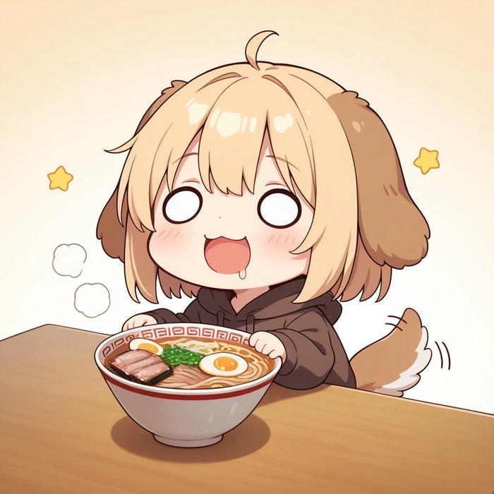 hình anime hài phản ứng khi ăn