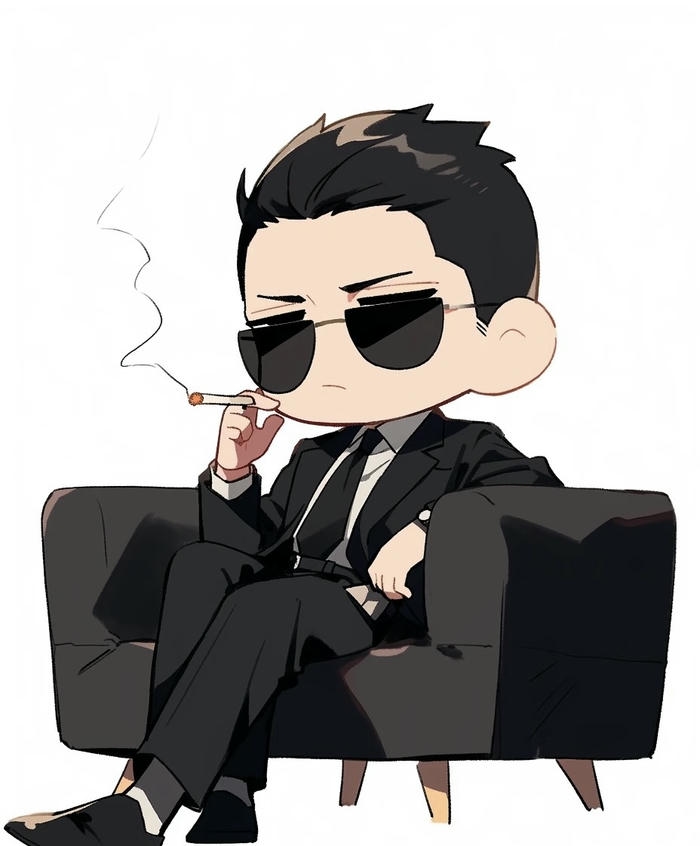 hình anime hút thuốc tay cầm điếu