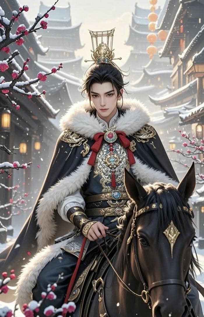 hình anime nam cổ trang gương mặt nghiêm