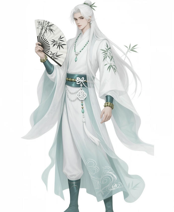 hình anime nam cổ trang vóc dáng cao