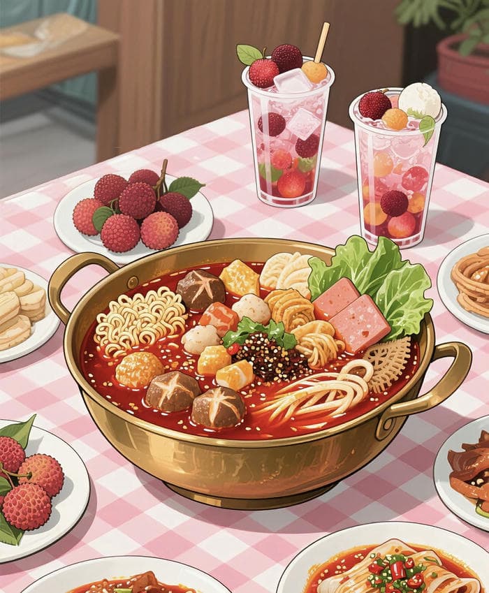 hình đồ ăn anime ly trà sữa